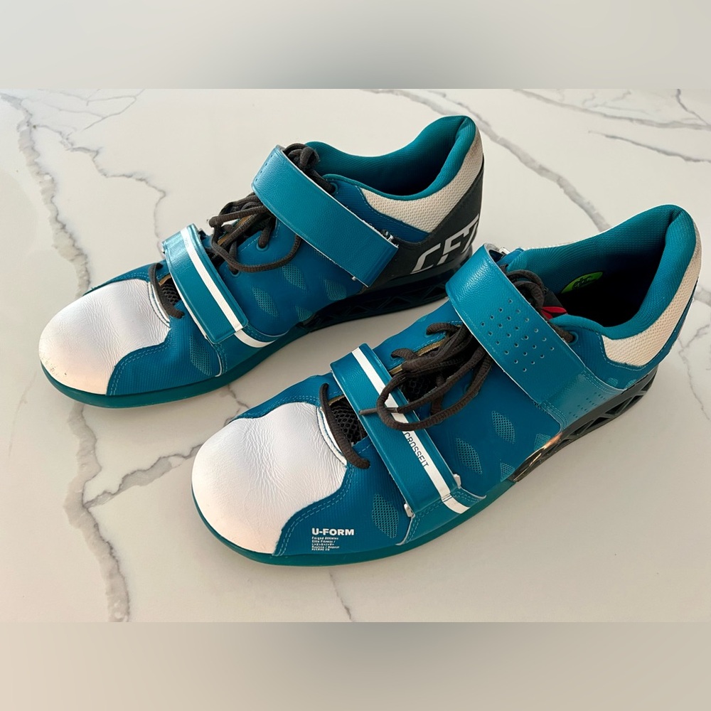GUC Reebok Lifter Plus CF74 U-Form CrossFit Lifting Shoes, Teal, Men’s Size 12